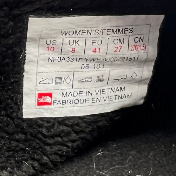 The North Face Thermoball Shoes Slipper Womens 10 Traction Mule Puffer Black - Picture 6 of 7